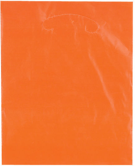Plastic Packaging Bags Handle Orange 18x25cm 1kg