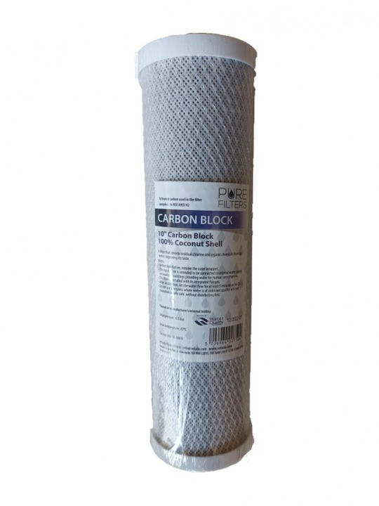 Veluda Water Filter Replacement Under Sink / Central Water Filtration System made of Activated Carbon Carbon Blοck 10 μm