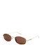 Gucci Unisex Sonnenbrille mit Gold Metall Gestell und Braun Linse GG1940S 002