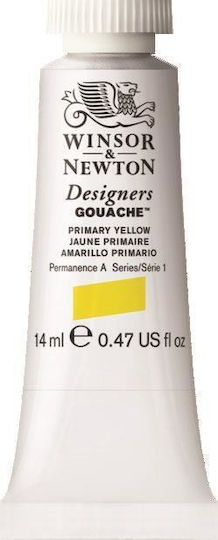 Winsor & Newton Tempera Paints Primary Yellow in Tube 14ml 1pcs