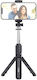Kakusiga Selfie Stick Trepied pentru Telefon Mobil cu Bluetooth Negru