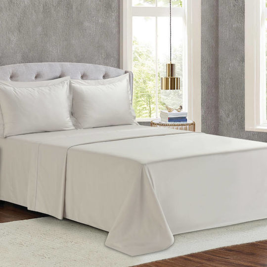 Liolios Home Сет Чаршафи 245x270см. Monaco Бежов 4бр