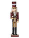 Kaemingk Wooden Christmas Nutcracker 38cm Multicolour