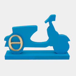 Holzhandwerksdekoration Basis Vespa Petrol