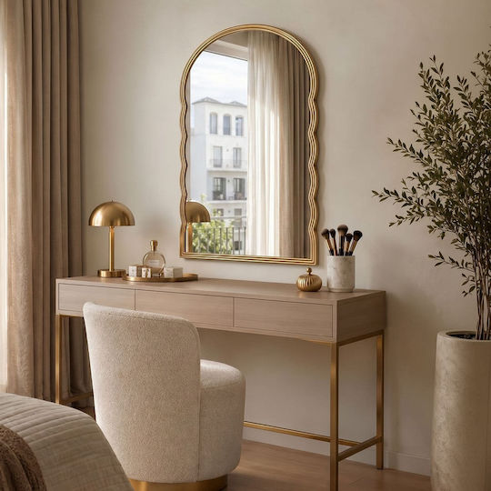 Inart 295-000026 Καθρέπτης Τοξωτός Χρυσός 90x60cm Inart 295-000026 Καθρέπτης Τοξωτός Χρυσός 90x60cm