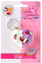 Create It Candy Lip Balm Schlüsselanhänger „Donut“ – 848000 Lila Herz