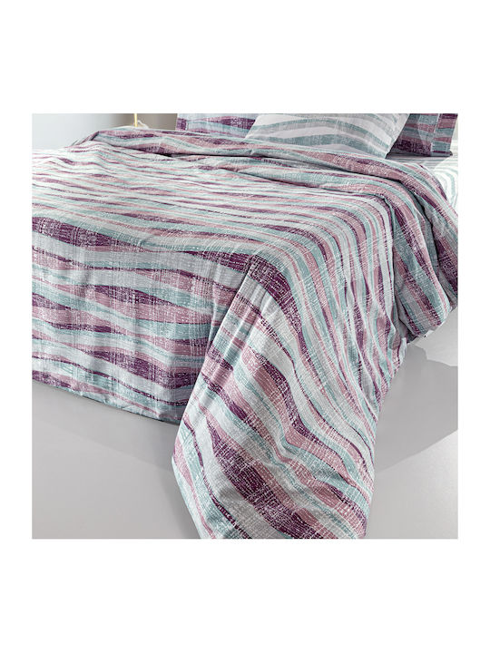 Guy Laroche Bettbezug-Set Baumwolle Übergröße mit 2 Kissenbezügen 225x225 Active Iris