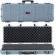 Vevor Hard Weapon Case Locked Weapon Case Streamlined Foam Materials Weapon Storage 1016 Mm Wheels Ip67 Waterproof & Dust Resistant Portable Large Storage Pistol Shotguns Hunting Guns Air Guns Gray