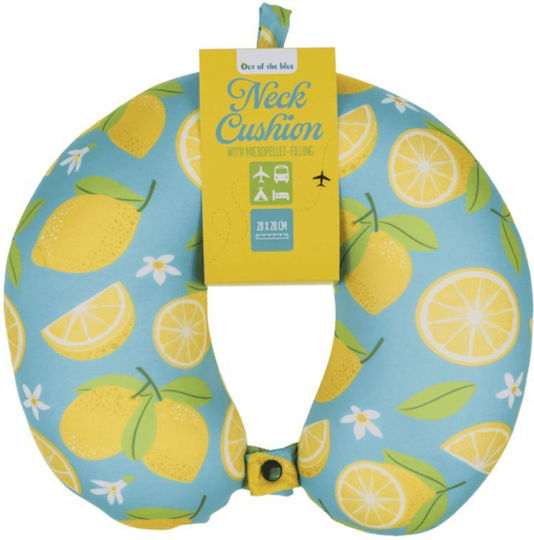 Out of the Blue Lemon Polyester Travel Pillow Yellow