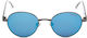 Faconnable Oval Kids Sunglasses with Mirror Lenses Blue