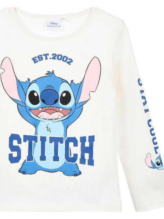 Παιδική Μπλούζα Μακρυμάνικη Εκρού Stitch