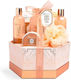 IDC Institute Scented Bath Orange & Cinnamon Skin Care Set for Body Cleaning 8pcs