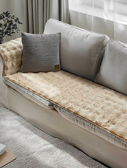 Madi Flaura Husă Elastică Canapea cu două locuri Bej 120x75cm 1buc 21765-01