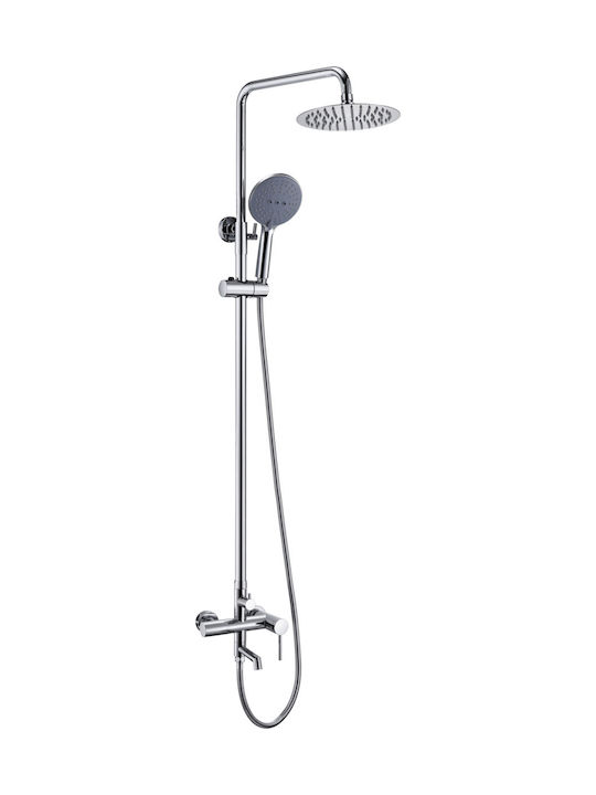 Acquanet Shower Column without Mixer Silver Acquanet Shower Column without Mixer Silver