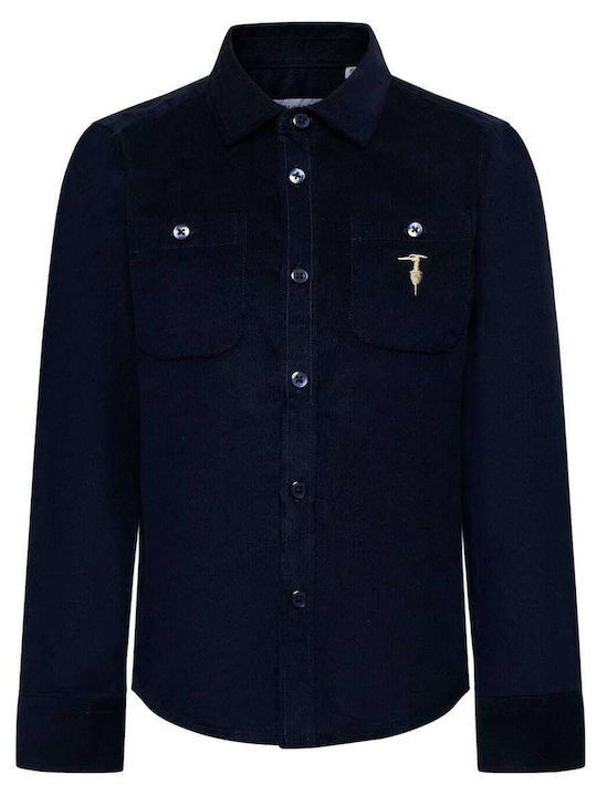 Детска Риза Дълъг ръкав Dark Blue