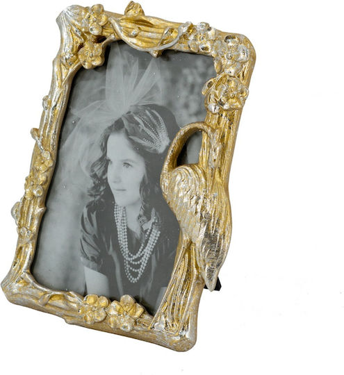 Artekko Plastic Photo Frame with Gold Frame