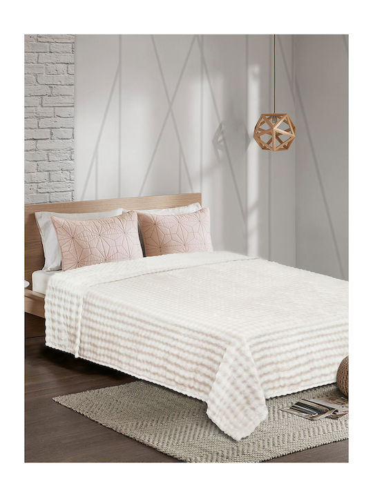 Madi Puffella Decke Fleece Einzeln 160x220cm Ecru