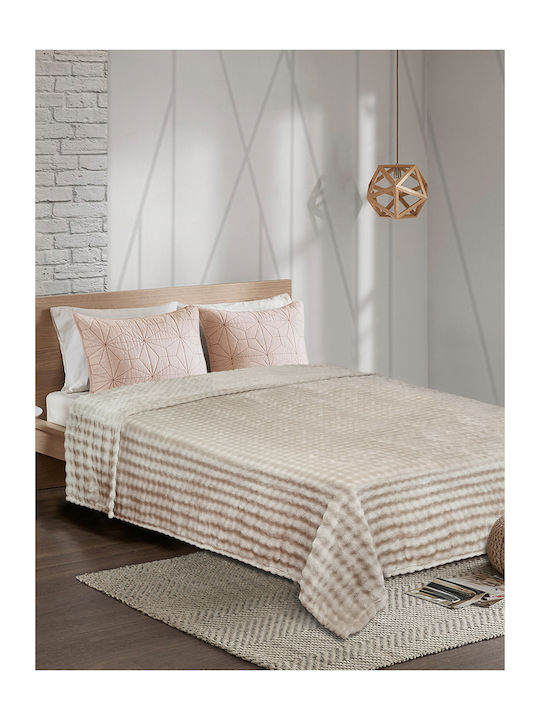 Madi Puffella Decke Fleece Einzeln 160x220cm Braun