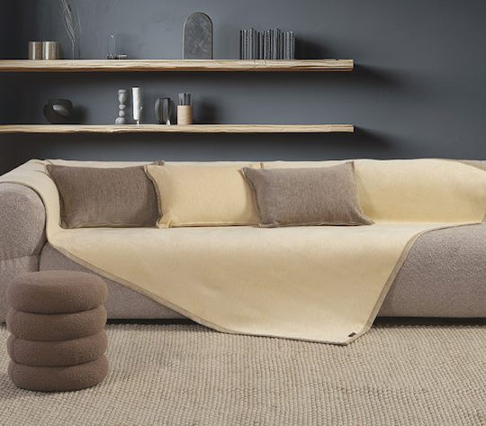 Nef-Nef Homeware New Tanger Πολυθρόνας Δύο 'Οψεων Π180xΜ180cm Ecru