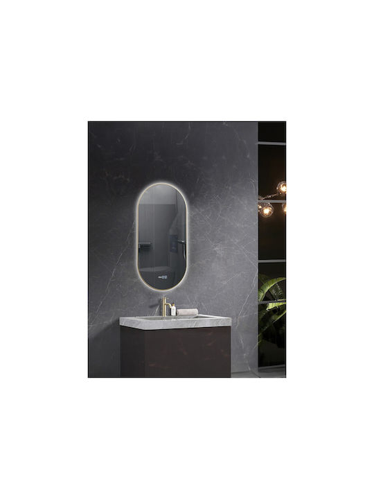 Sparke Badezimmerspiegel LED 50x100cm Gold