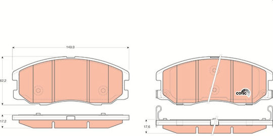 Trw Brake Pad Set Disc Brake Gdb1715
