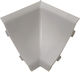 Alphab2b Eckregal Metallisch in Gray Farbe 40x25mm 1Stück GR-CORINT201