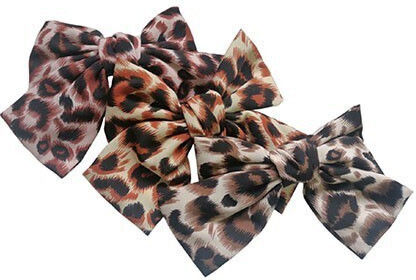 Ro-ro Bow French Clip Hair Animal Print