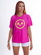 Damen T-Shirt Fuchsia