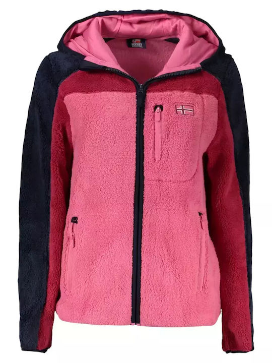 Fleece Damen Jacke Fuchsia