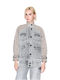 Langes Damen Jean Jacke Braun