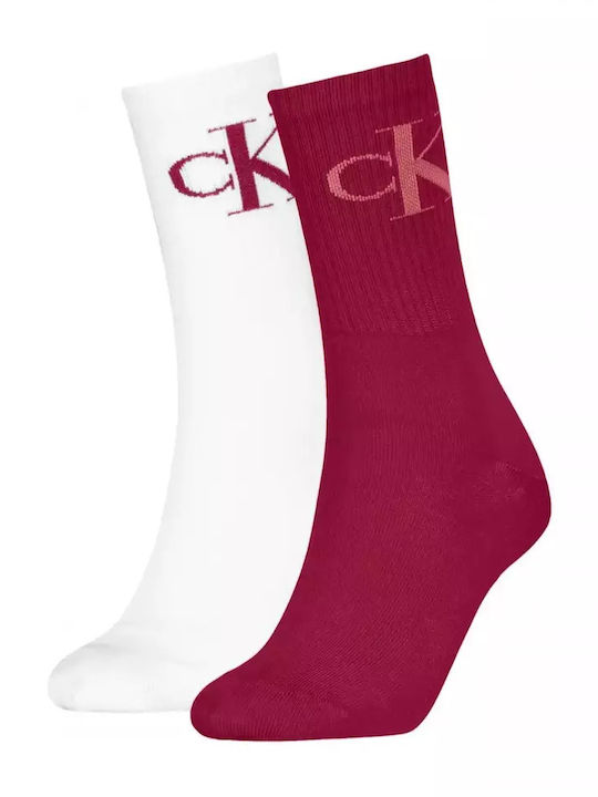 Calvin Klein Γυναικείες Κάλτσες Κόκκινες 2Pack