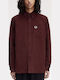 Long-sleeved Corduroy Shirt Oxblood