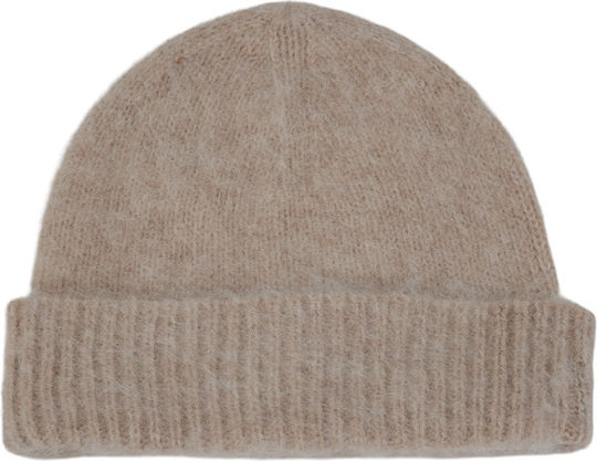 Beanie Beanie Knitted in Beige color