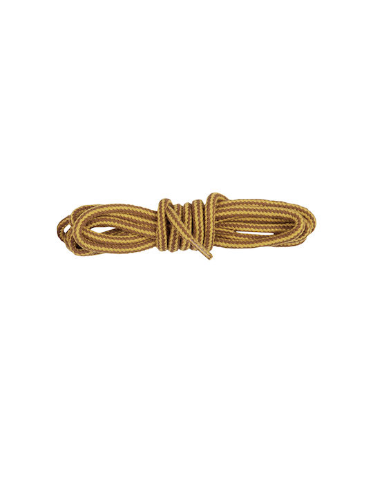 Bergal Trekking Cord Extra Thick Laces 150cm Reddish-brown/yellow Width 5mm 150 Εκατοστα Δυχρωμα Κιτρινα Καφε Ορειβατικα Κορδονια Στρογγυλα Πολυ Χοντρα