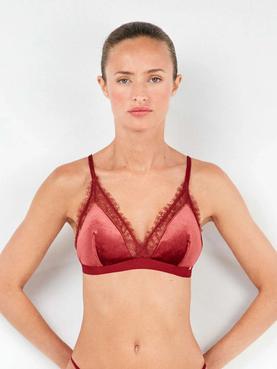 Gisela Μπορντό Βελούδινο Bralette Χωρίς Μπανέλες Κωδ 2/10136t