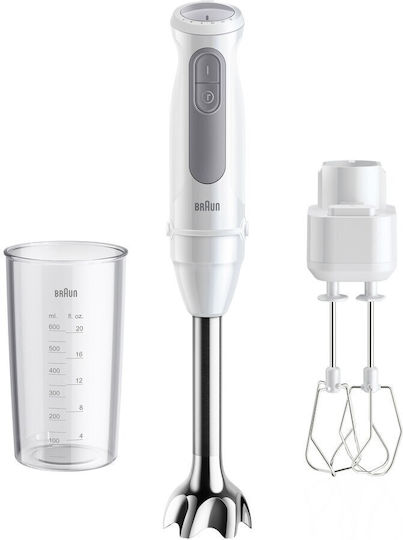 Braun MultiQuick 5 Ръчен Блендер с Неръждаема Пръчка 1000W Бял