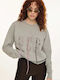 Cropped Women's Sweatshirt Gray