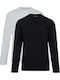Herren Unterhemden White-Black 2Packung