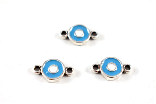Smaragdenes Glasierte Perlen Hellblau 1,5 * 0,8cm 16 Stück
