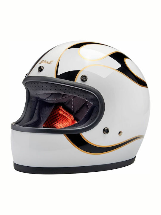 Biltwell Gringo Flames Κράνος Μηχανής Full Face...
