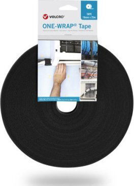 Velcro Selbstklebend Selbstklebendes Band Schwarz 13mm 1Stück