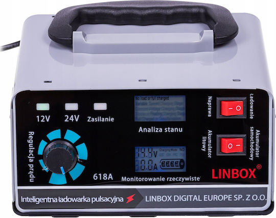 Linbox Φορτιστής Μπαταρίας Αυτοκινήτου & Φορτηγού 12/24V