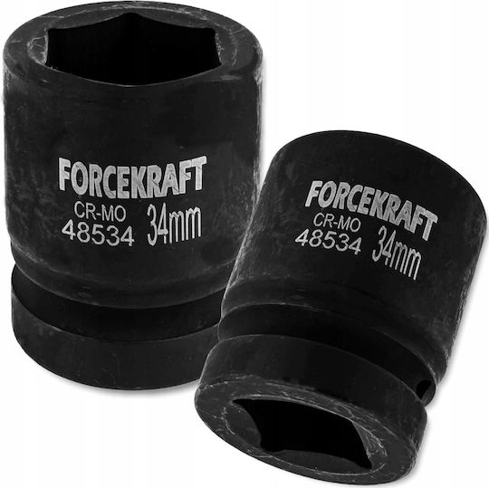 Forcekraft Nuss Pneumatisch mit Vierkant-Antrieb 1" Durchmesser 34 / 1" 1Stück