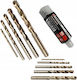 Forsage Forsage Set of 10 Drills with Cylindrical Shank for Metal