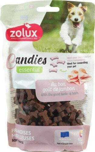Zolux Soft Training Treats Dog Candies Mini Ham Cubes 150g