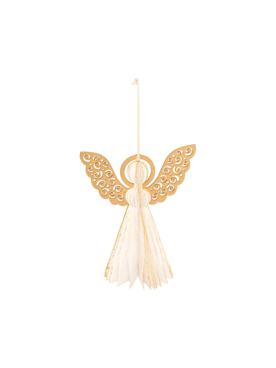 Ornament suspendat Ingeras Din hârtie Auriu 12.5x15buc