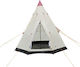 Redcliffs Σκηνή Camping Teepee Μπεζ 3 Εποχών 250x250x240εκ.