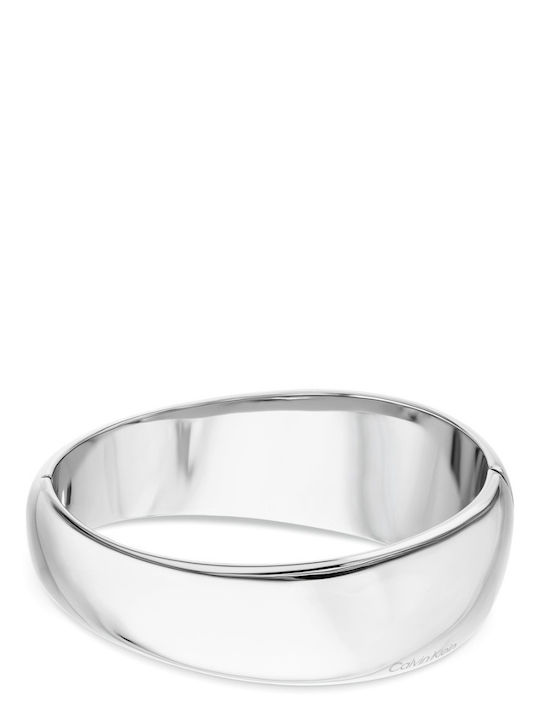 Calvin Klein Women's Handcuff Bracelet Made of Stainless Steel 17.5cm