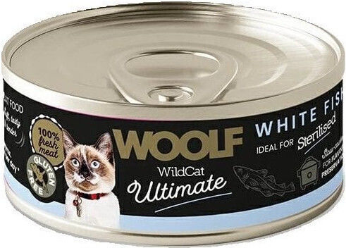 Woolf Υγρή Τροφή για Γάτες σε Κονσέρβα με Ψάρια 85gr