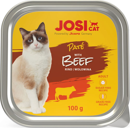 Josicat Nassfutter für Erwachsene Katzen mit Rindfleisch und Kalb 100gr